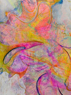 Soyut, canlı, çok renkli arka plan. Soyut renkli boyanmış doku ve desen