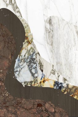 Modern mermer mozaik, soyut geometri, sanat deco duvar kağıdı, yapay taş dokusu, geometrik moda mermer çizimi.