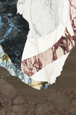 Modern mermer mozaik, soyut geometri, sanat deco duvar kağıdı, yapay taş dokusu, geometrik moda mermer çizimi.