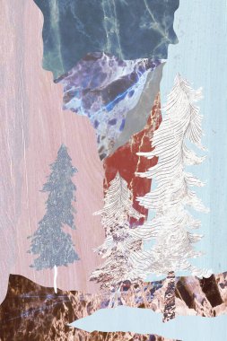 Modern mermer mozaik, soyut geometri, sanat deco duvar kağıdı, yapay taş dokusu, geometrik moda mermer çizimi.