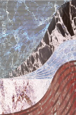 Modern mermer mozaik, soyut geometri, sanat deco duvar kağıdı, yapay taş dokusu, geometrik moda mermer çizimi.