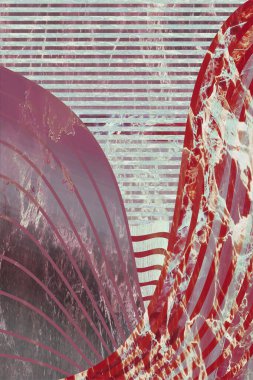 Modern mermer mozaik, soyut geometri, sanat deco duvar kağıdı, yapay taş dokusu, geometrik moda mermer çizimi.