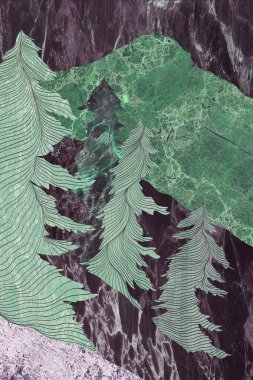 Modern mermer mozaik, soyut geometri, sanat deco duvar kağıdı, yapay taş dokusu, geometrik moda mermer çizimi.