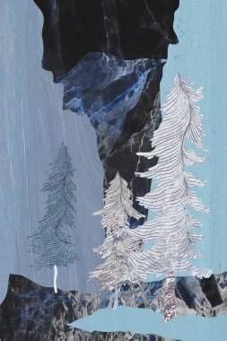 Modern mermer mozaik, soyut geometri, sanat deco duvar kağıdı, yapay taş dokusu, geometrik moda mermer çizimi.