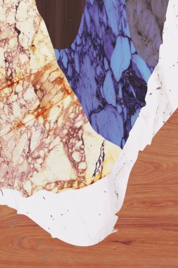 Modern mermer mozaik, soyut geometri, sanat deco duvar kağıdı, yapay taş dokusu, geometrik moda mermer çizimi.