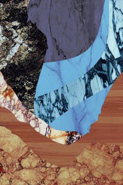 Modern mermer mozaik, soyut geometri, sanat deco duvar kağıdı, yapay taş dokusu, geometrik moda mermer çizimi.