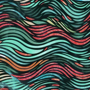 Su dalgalanması soyut dalga deseni, basit grafik biçiminde duvar kağıdı.