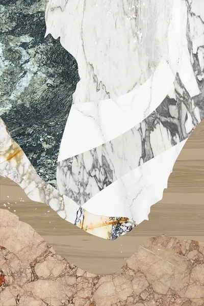 Modern mermer mozaik, soyut geometri, sanat deco duvar kağıdı, yapay taş dokusu, geometrik moda mermer çizimi.
