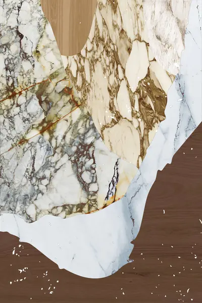 Modern mermer mozaik, soyut geometri, sanat deco duvar kağıdı, yapay taş dokusu, geometrik moda mermer çizimi.