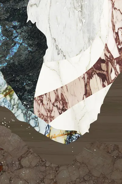 Modern mermer mozaik, soyut geometri, sanat deco duvar kağıdı, yapay taş dokusu, geometrik moda mermer çizimi.