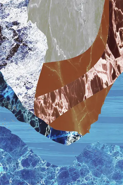 Modern mermer mozaik, soyut geometri, sanat deco duvar kağıdı, yapay taş dokusu, geometrik moda mermer çizimi.