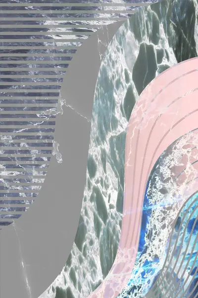 Modern mermer mozaik, soyut geometri, sanat deco duvar kağıdı, yapay taş dokusu, geometrik moda mermer çizimi.