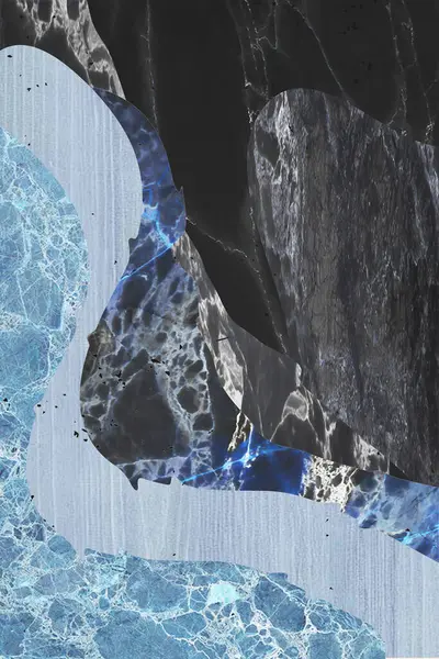 Modern mermer mozaik, soyut geometri, sanat deco duvar kağıdı, yapay taş dokusu, geometrik moda mermer çizimi.