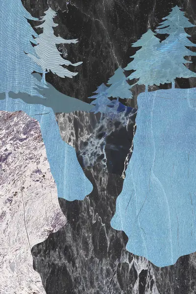 Modern mermer mozaik, soyut geometri, sanat deco duvar kağıdı, yapay taş dokusu, geometrik moda mermer çizimi.