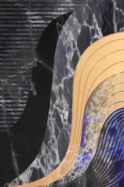 Modern mermer mozaik, soyut geometri, sanat deco duvar kağıdı, yapay taş dokusu, geometrik moda mermer çizimi.