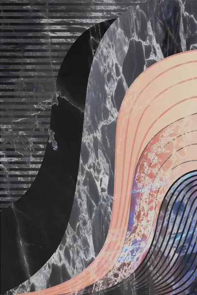 Modern mermer mozaik, soyut geometri, sanat deco duvar kağıdı, yapay taş dokusu, geometrik moda mermer çizimi.