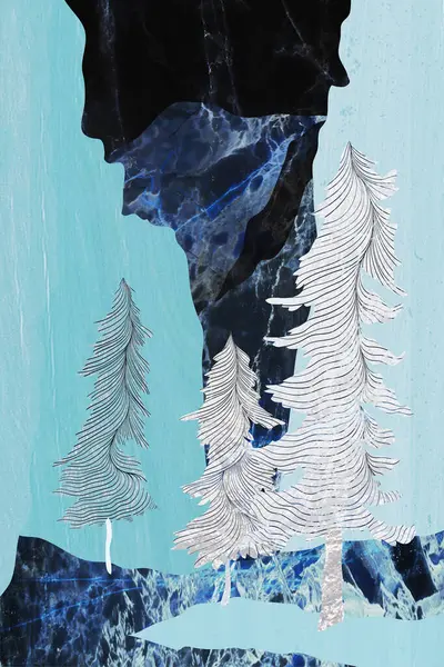 Modern mermer mozaik, soyut geometri, sanat deco duvar kağıdı, yapay taş dokusu, geometrik moda mermer çizimi.