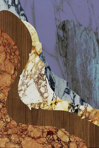 Modern mermer mozaik, soyut geometri, sanat deco duvar kağıdı, yapay taş dokusu, geometrik moda mermer çizimi.