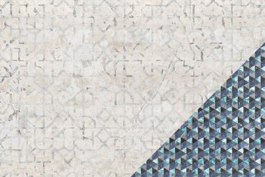 Zarif, pürüzsüz geometrik desenli tasarım. Elmas ve çizgili şekiller var. Mavinin çeşitli tonlarında, koyu bir zemine karşı. Bu soyut vektör sanatı duvar kağıdı, tekstil veya...