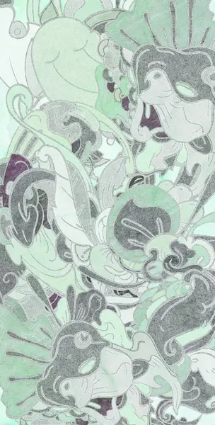 Renkli organik geometri karikatür arkaplan pankart tasarımı duvar kağıdı veya ev dekorasyonu için taş ve mermer.