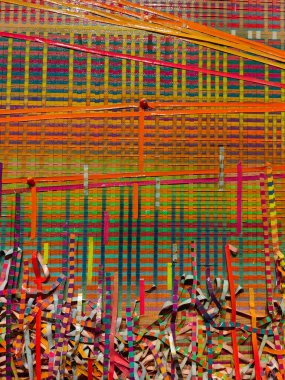 Kırsal şeritler. Albüm, sanat, poster, sayfa arkaplanı, dekor ve duvar kağıdı için renkli pastel boya çizgileri.