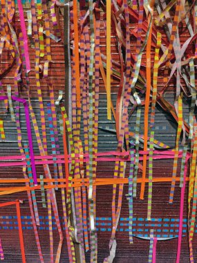 Kırsal şeritler. Albüm, sanat, poster, sayfa arkaplanı, dekor ve duvar kağıdı için renkli pastel boya çizgileri.