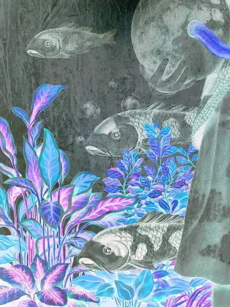 Orijinal yağlı boya tabloların güzel bir resminin detaylarını kapat. Yağ boyasının çok renkli ve soyut arkaplanı