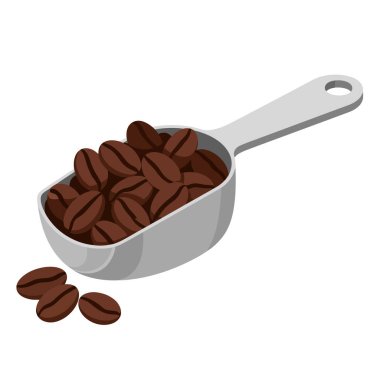 Bir kepçe leziz kavrulmuş kahve çekirdekleri, sabah içkisi ya da kafe menüsü tasarımınız için mükemmel, aromanın ve taze demlenmiş kahvenin zengin tadını çıkarın.