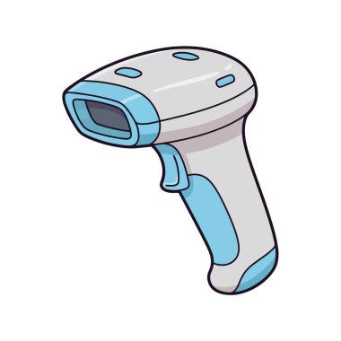 Perakende veya depo kullanımları için modern stil barkod tarayıcı, verimliliği ve izlemeyi çağdaş ve temiz bir tasarım ile göstermek için mükemmel