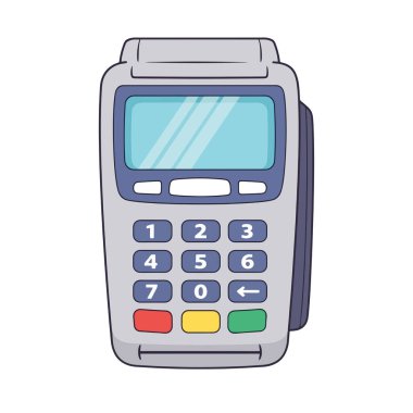 Modern satış terminali illüstrasyonları kusursuz işlemleri destekliyor ve perakende şirketler ve finans teknolojileri için güvenli ödeme çözümleri sunuyor