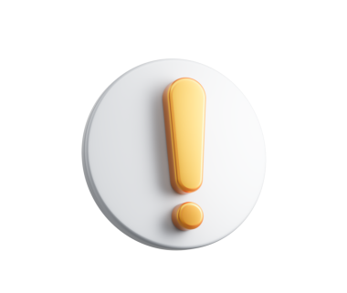 Uyarı, uyarı ya da önemli bir uyarı için Altın Ünlem işaretli 3D beyaz simge. 3d illüstrasyon