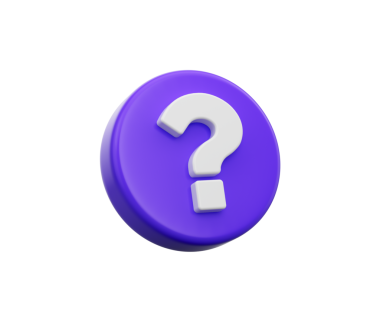 Beyaz bir soru işareti içeren mor dairesel düğme yardım ve soruşturmayı simgeliyor. 3d illüstrasyon