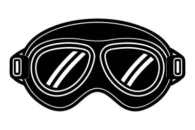 İtfaiyeci Gözlüğü vektör sanat silueti