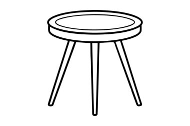 Yan tablo sanat tasarımının minimalist çizimi