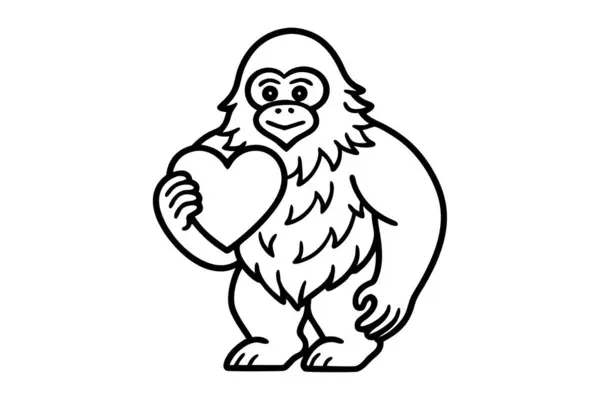 Kocaayak çizgisi kalp çizimi yapıyor.