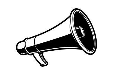 Bir megafonun siluet vektör sanat çizimi