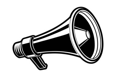 Bir megafonun siluet vektör sanat çizimi