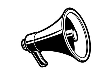 Bir megafonun siluet vektör sanat çizimi