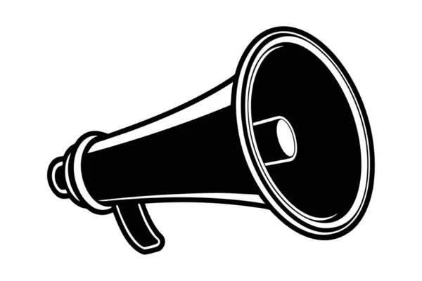 Bir megafonun siluet çizimi