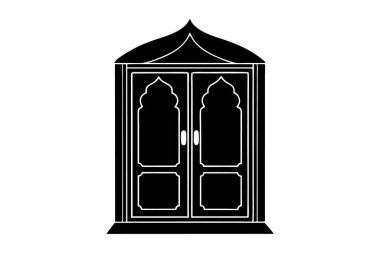 Almirah vektör biçimi silueti