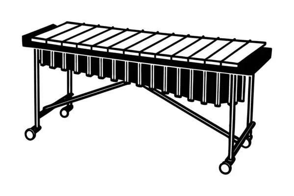 Marimba siyah-beyaz çizimi