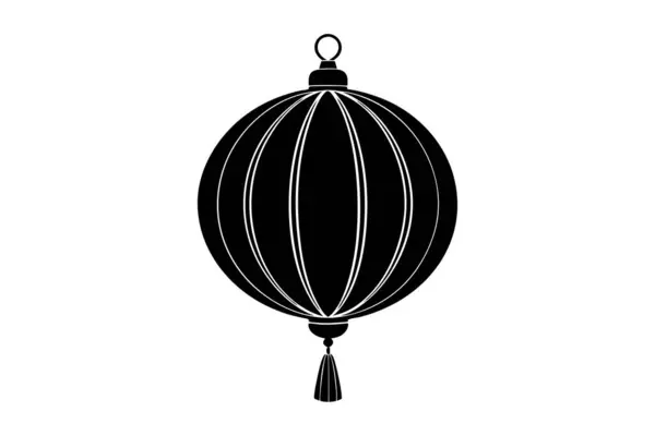 Çapraz çıkıntıları olan küresel bir Çin fenerinin silüeti.