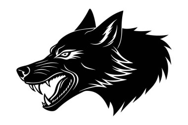 Köpek kafasının silueti sanat yansıması