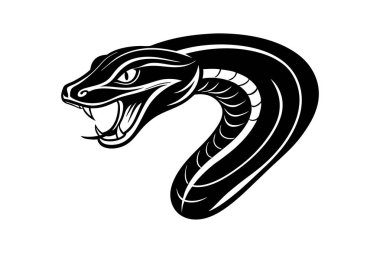 Yılanın baş tarafındaki siluet sanat çizimi