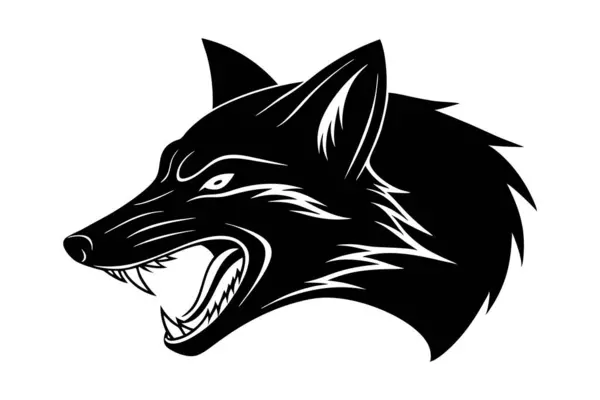 Tilki kafasının silueti sanat yansıması