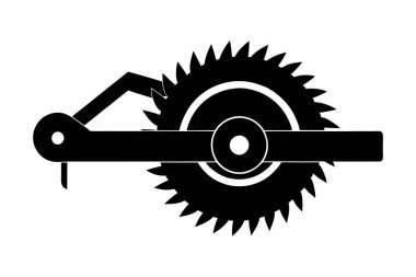 Dairesel Testere siluet biçim vektör sanat tasarımı