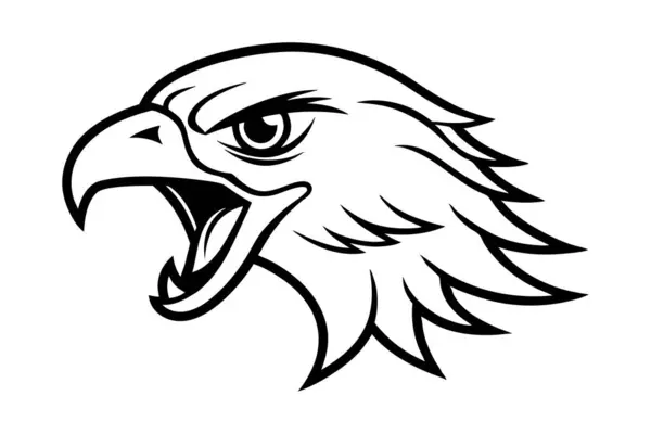 Şahin suratlı bir çığlığın çizgi çizimi