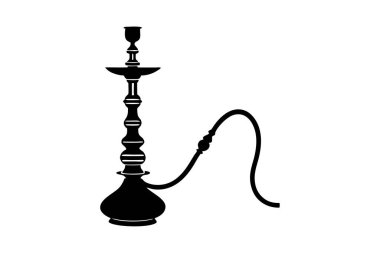 Nargile silueti sanat çizimi tasarımı