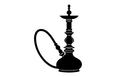 Nargile silueti sanat çizimi tasarımı