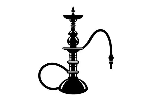 Nargile silueti sanat çizimi tasarımı